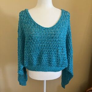 Free People Turquoise Sweater Size S